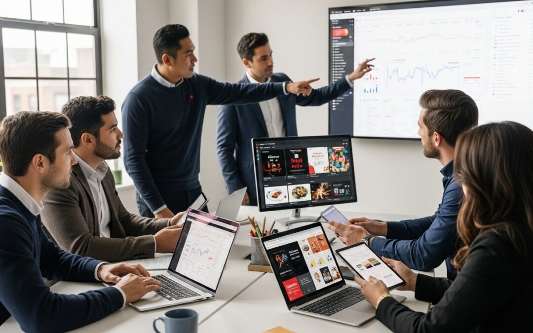 digital advertising teamwork, marketing analytics, online campaigns
